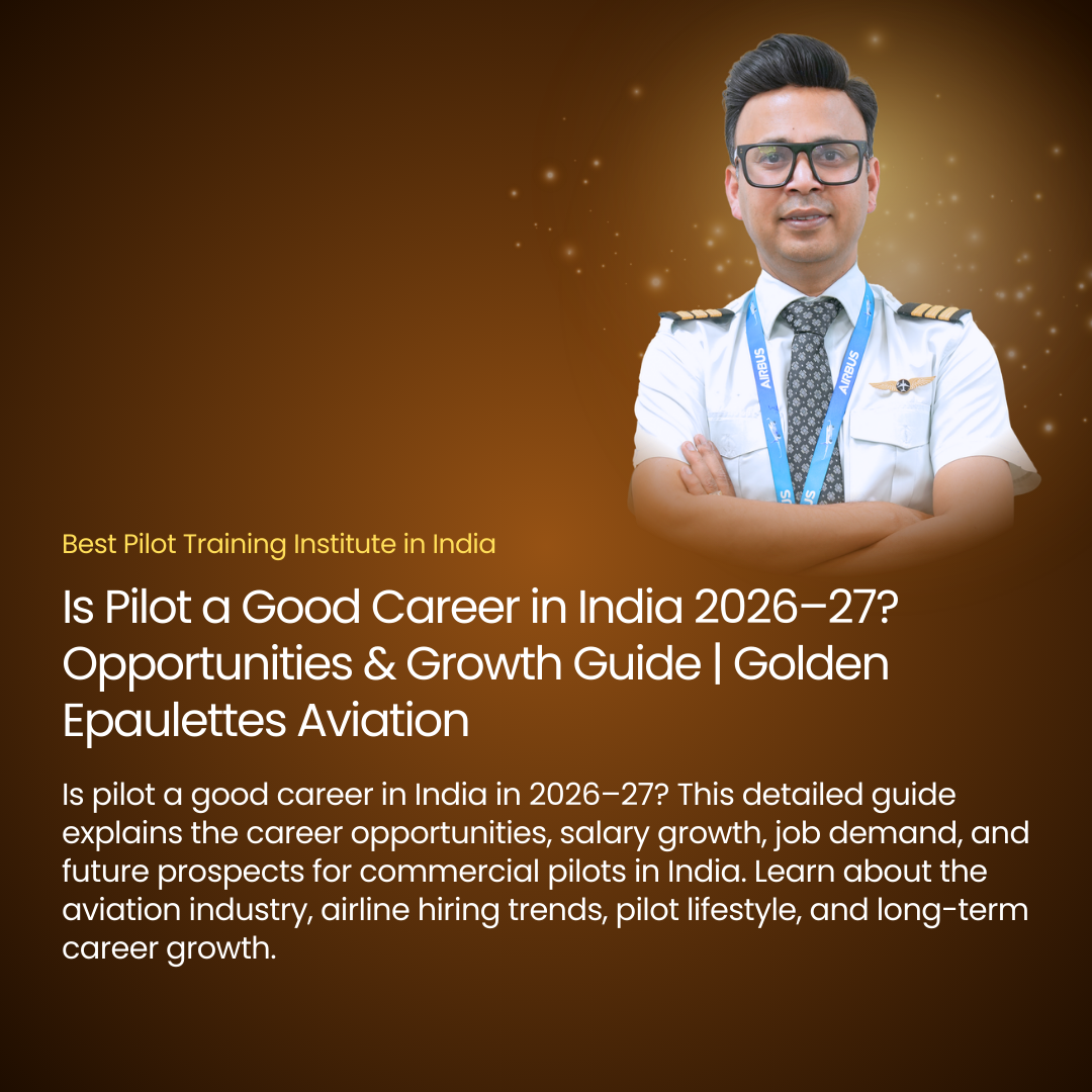 Is Pilot a Good Career in India 2026–27? Opportunities & Growth Guide | Golden Epaulettes Aviation
